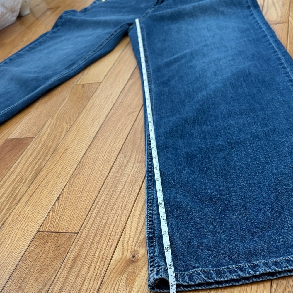 Oat New York Dark Blue Wide Leg Jeans. CLOUD LUX Denim. - Picture 12 of 12